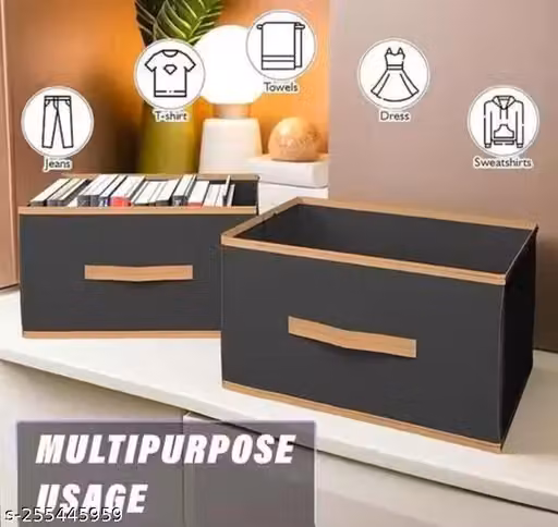 Closet Storage Organizer Boxes, Baskets & Bins Set of 02 thumbnail 4