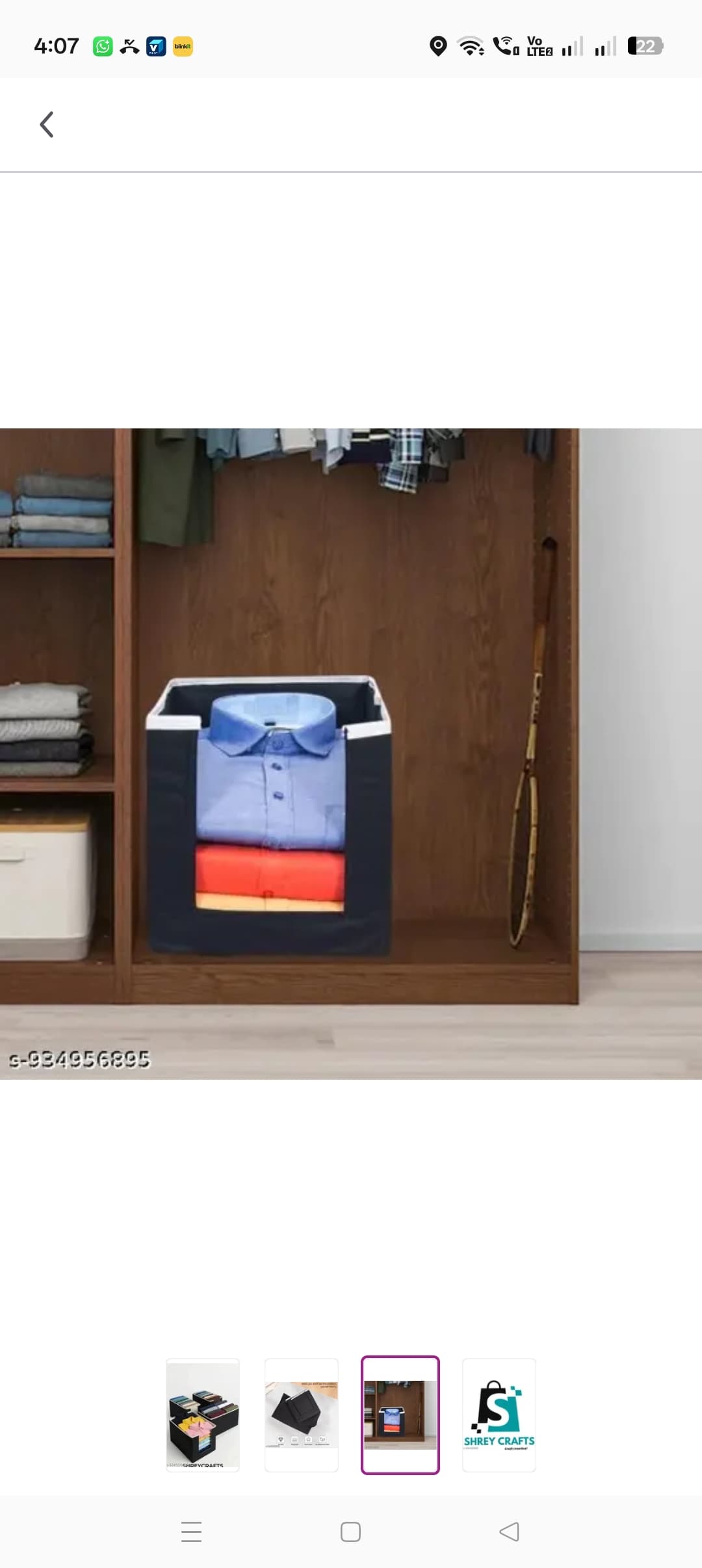 Shirt stacker Storage Organizer box thumbnail 2