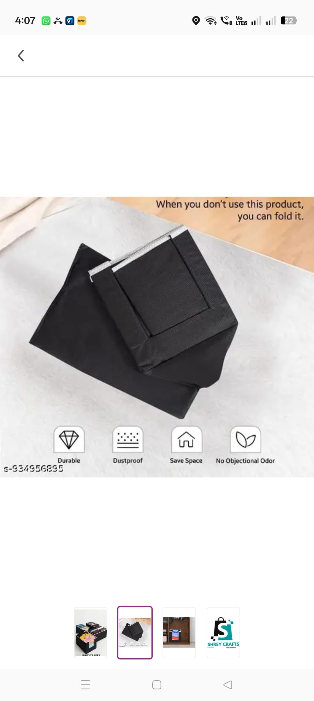 Shirt stacker Storage Organizer box thumbnail 3