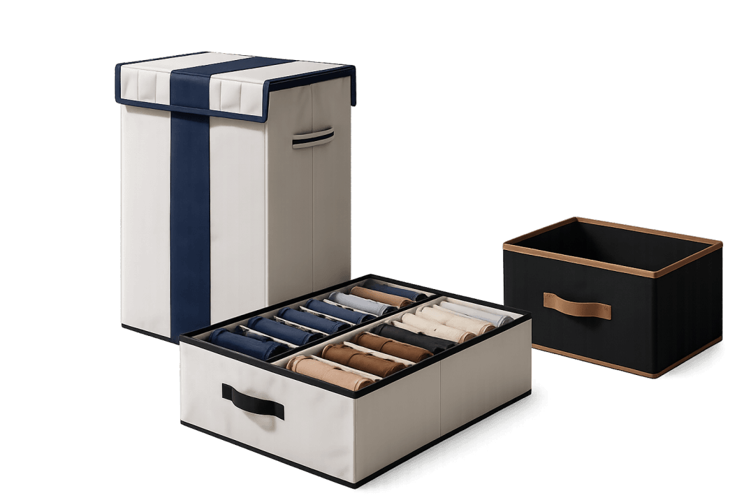 Shree Kraft premium organizer boxes with organized clothing